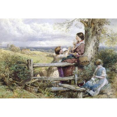 Myles Birket Foster – The Wildflower Gatherers